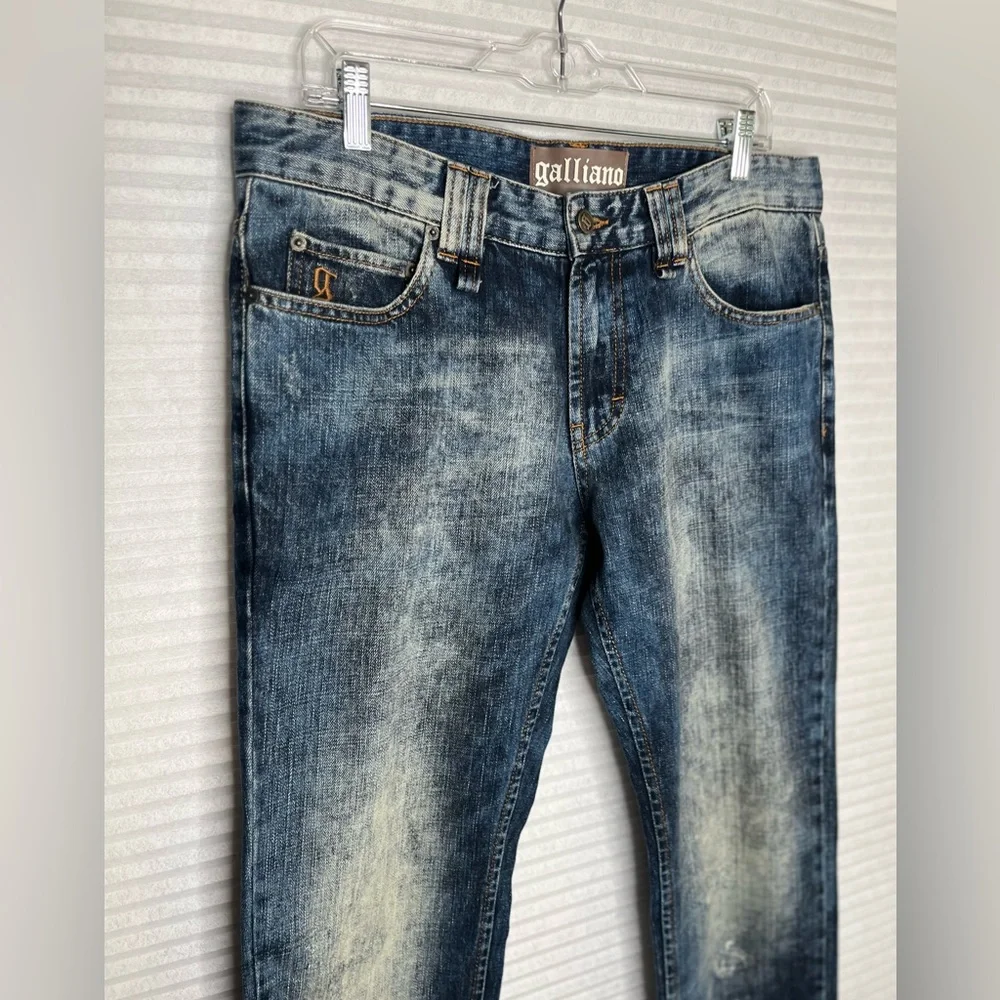 GALLIANO MENS JEANS ITTIERRE SIZE 36/50 BLUE Distressed loose fit MADE IN ITALY